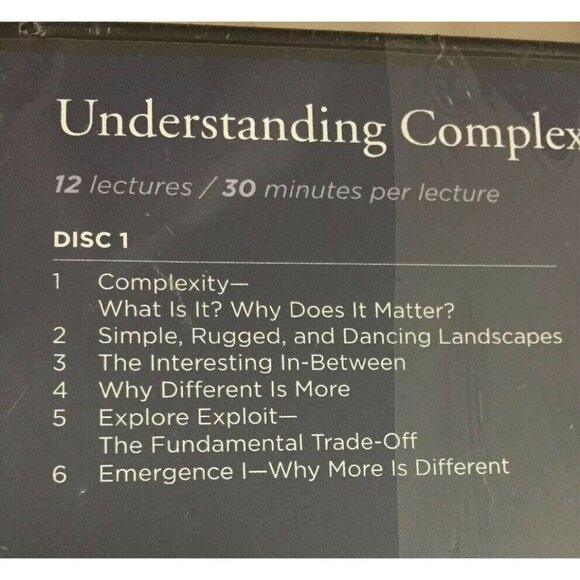 The Great Courses Understanding Complexity 2 DVD Set & Guidebook NEW Sealed - Picture 4 of 8